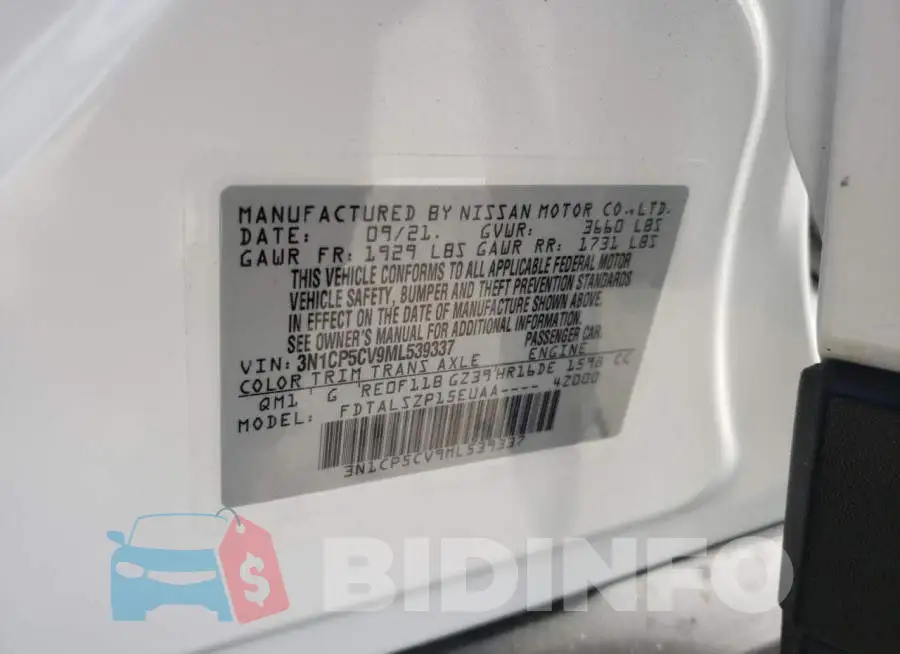 3N1CP5CV9ML539337 Photo# 10