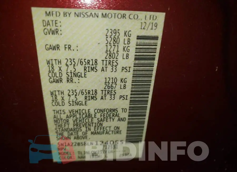 5N1AZ2BS8LN124055 Photo# 10