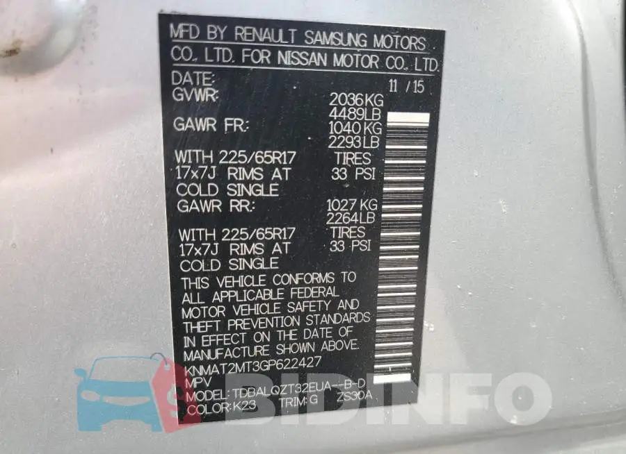 KNMAT2MT3GP622427 Photo# 10