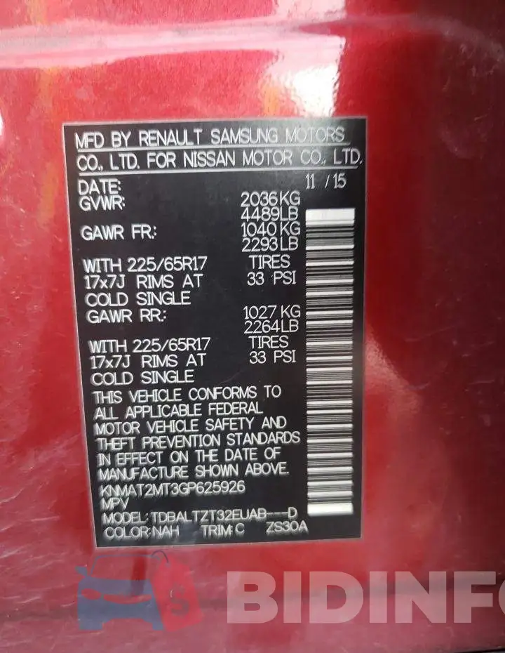 KNMAT2MT3GP625926 Photo# 10
