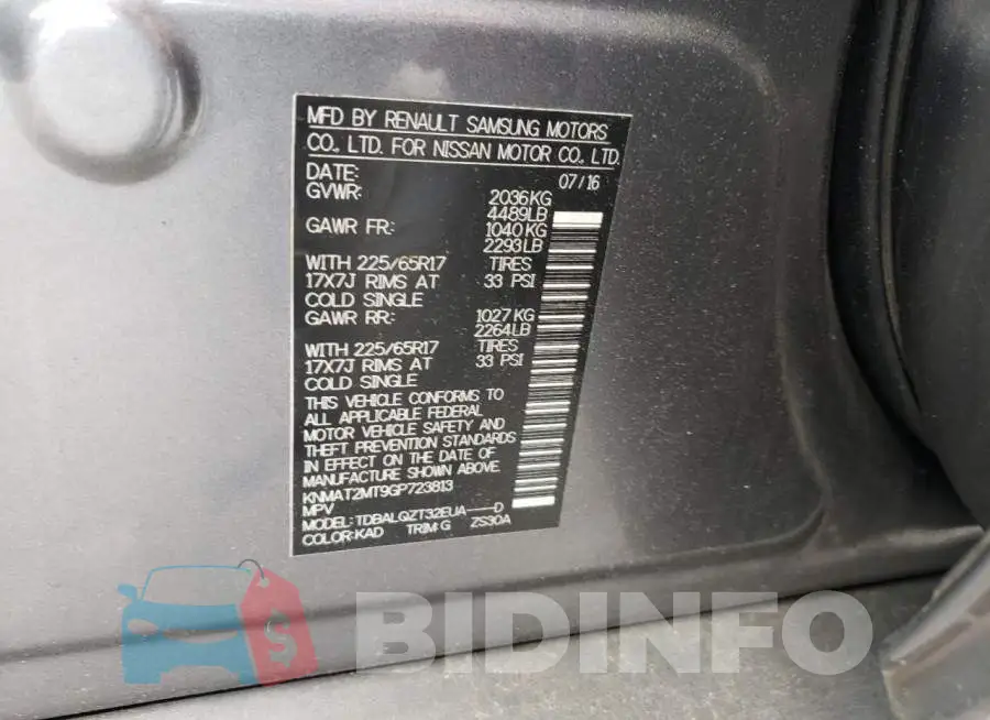 KNMAT2MT9GP723813 Photo# 10