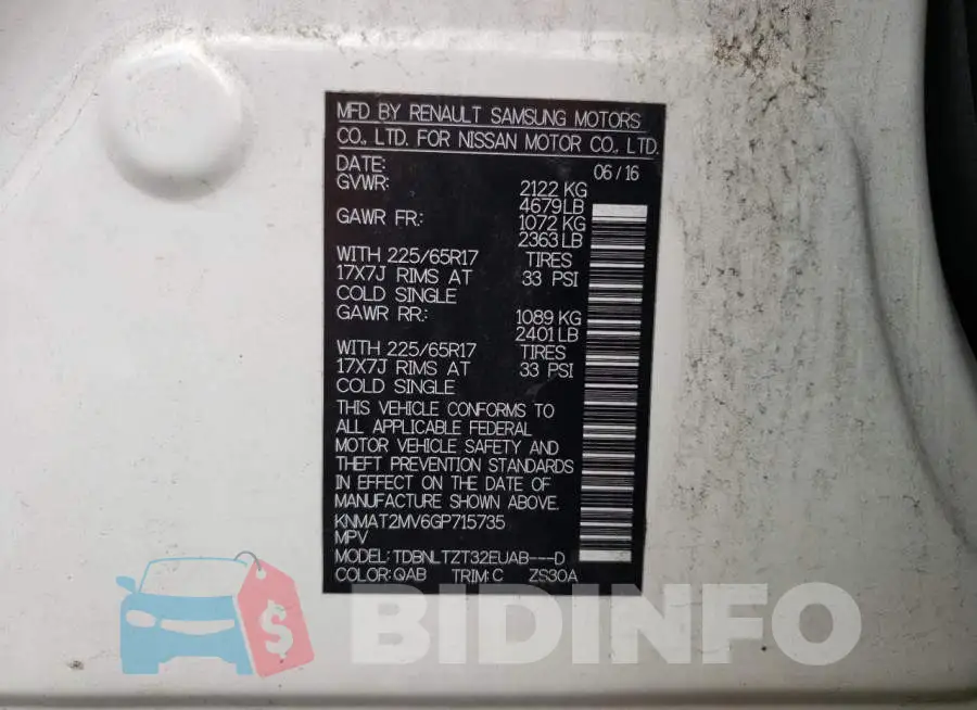 KNMAT2MV6GP715735 Photo# 10