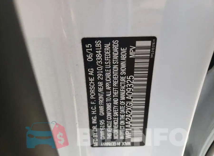 WP1AA2A2XGLA09325 Photo# 10