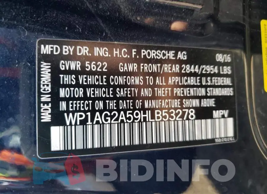 WP1AG2A59HLB53278 Photo# 10