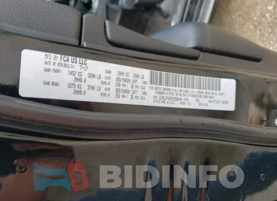 1C4RJFAG5HC938444 Photo# 10