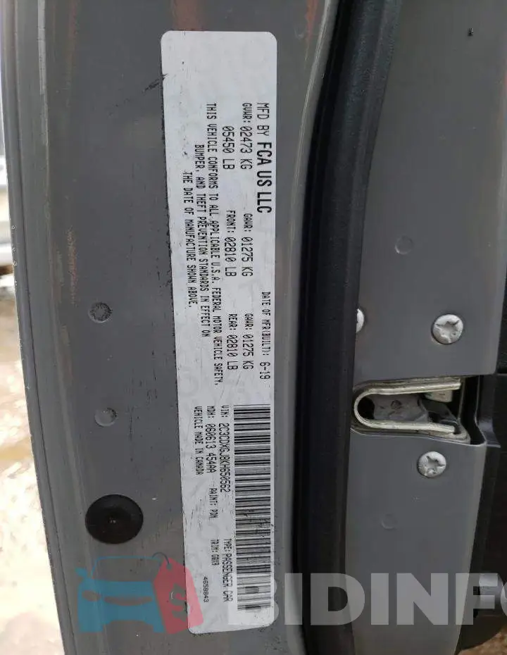 2C3CDXGJ8KH650562 Photo# 10
