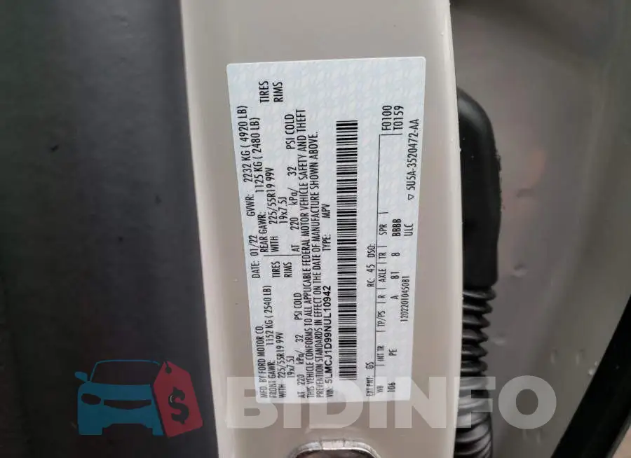 5LMCJ1D99NUL10942 Photo# 10