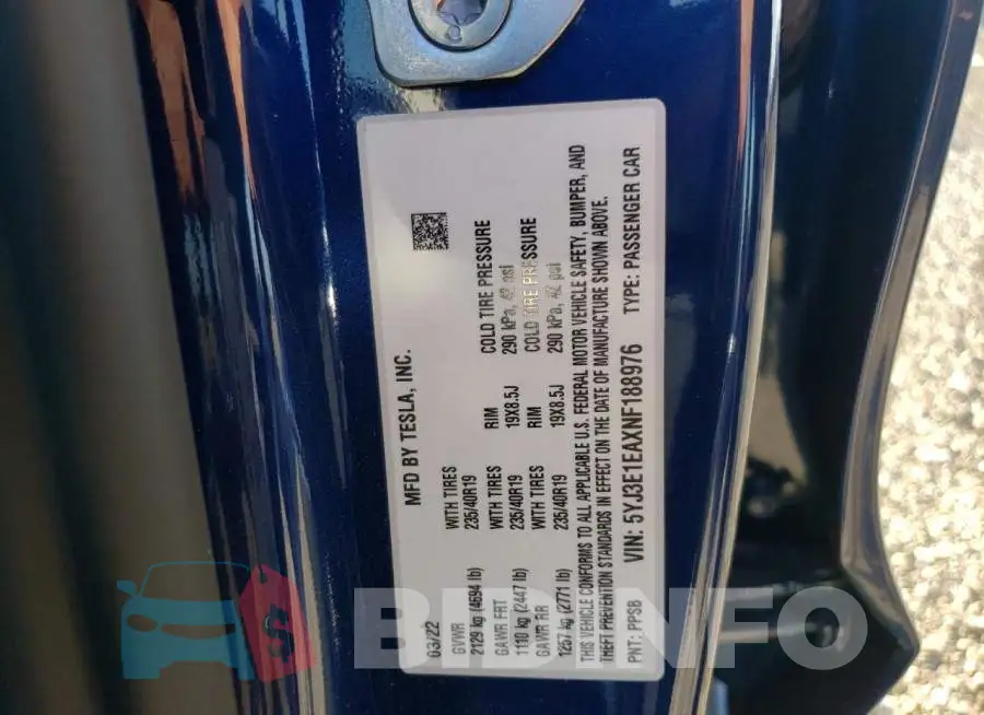 5YJ3E1EAXNF188976 Photo# 10