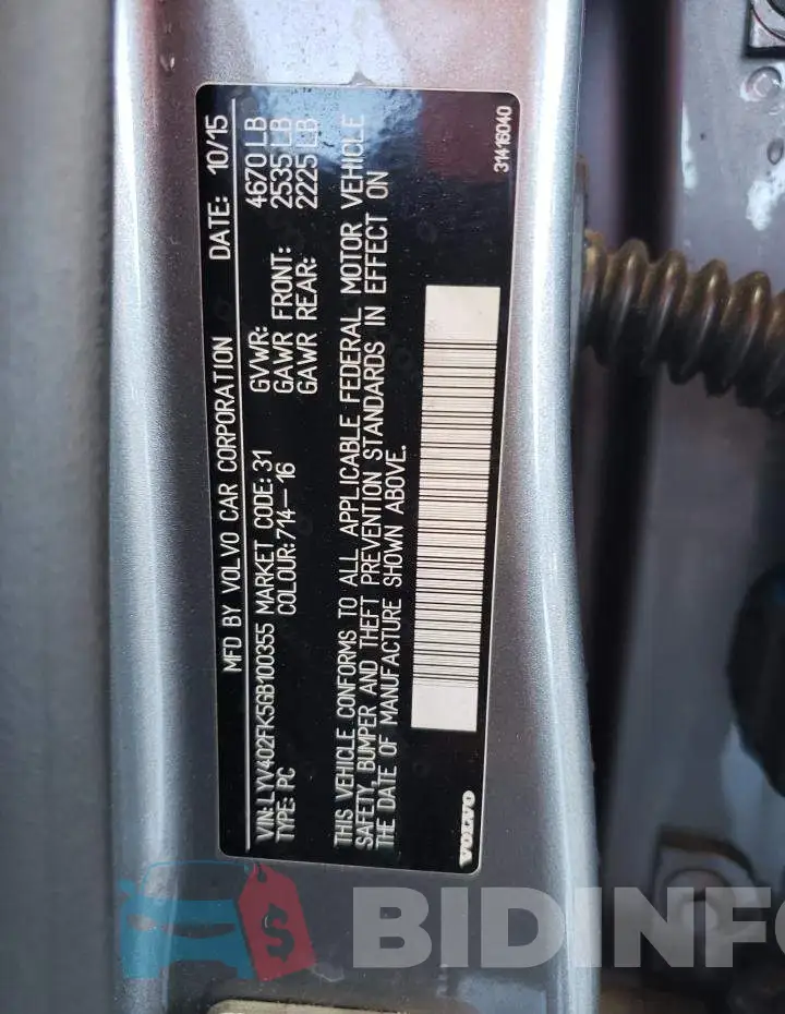 LYV402FK5GB100355 Photo# 10