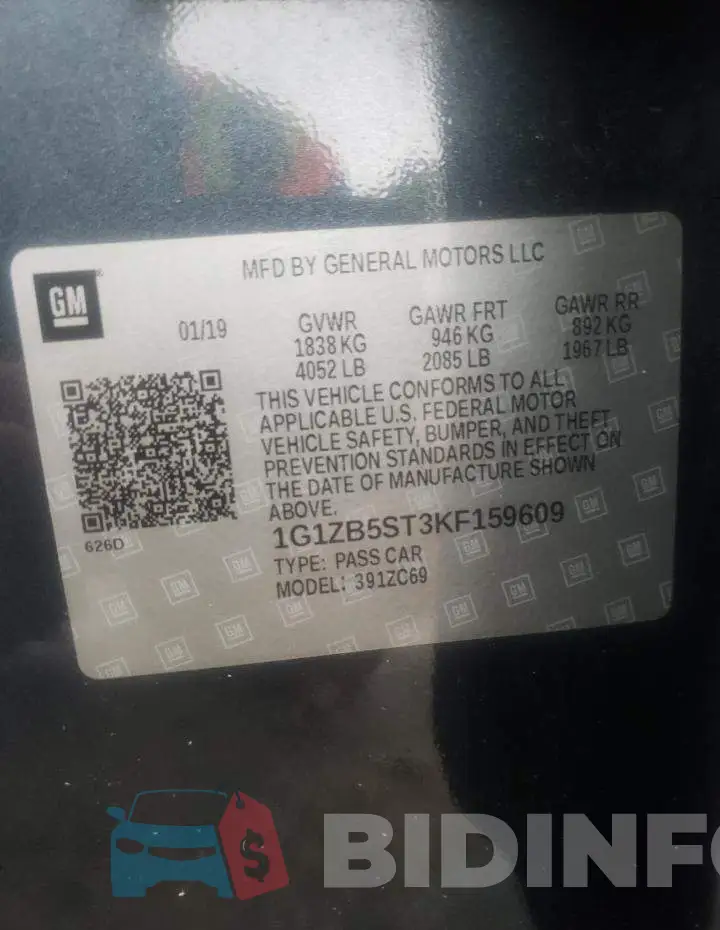 1G1ZB5ST3KF159609 Photo# 10