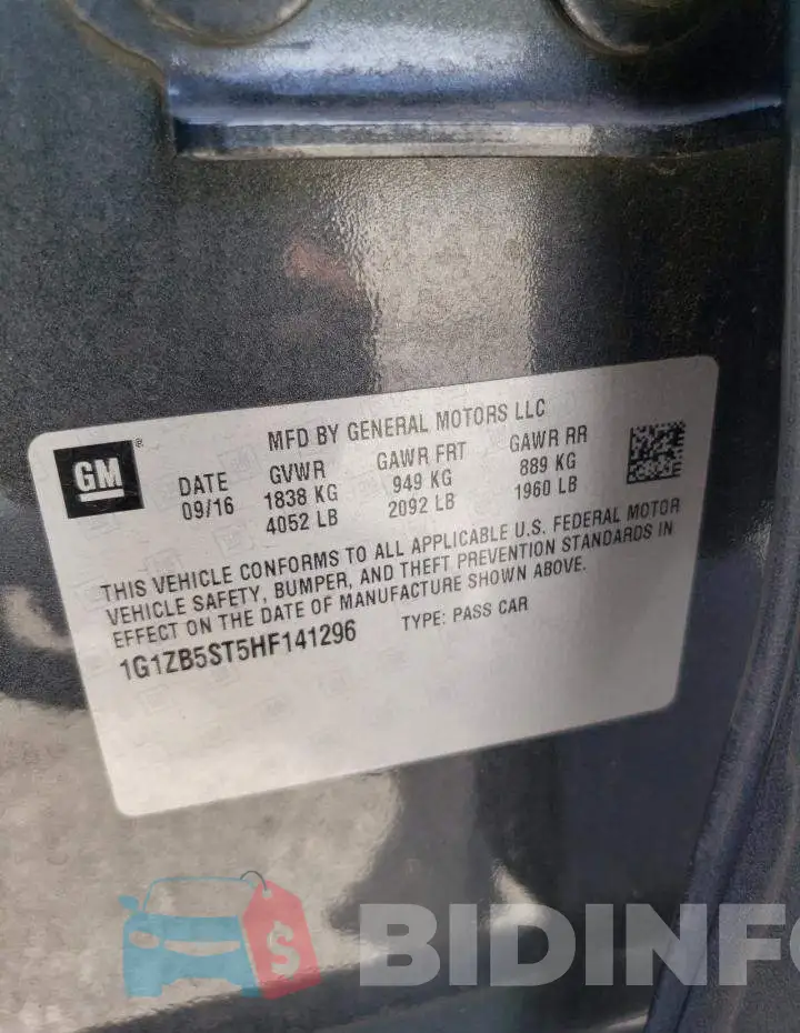 1G1ZB5ST5HF141296 Photo# 10
