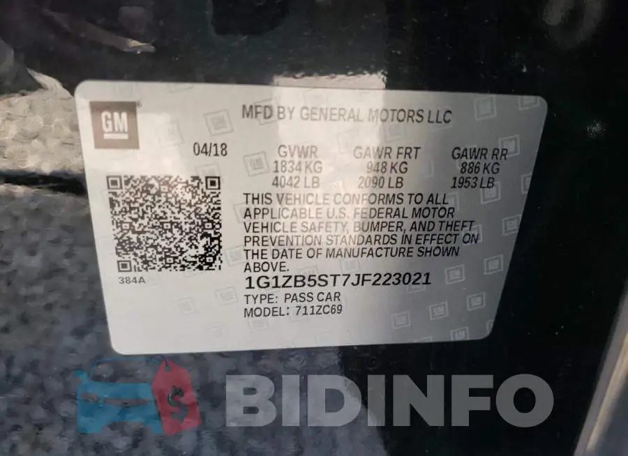 1G1ZB5ST7JF223021 Photo# 10