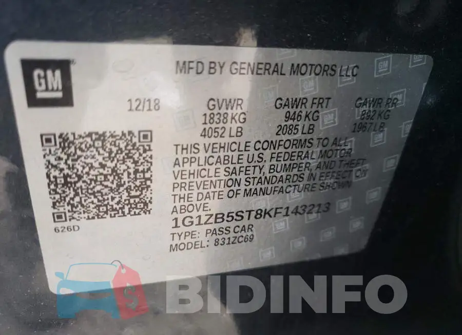 1G1ZB5ST8KF143213 Photo# 10
