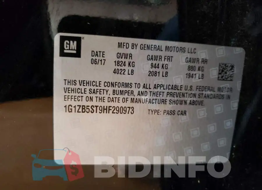 1G1ZB5ST9HF290973 Photo# 10
