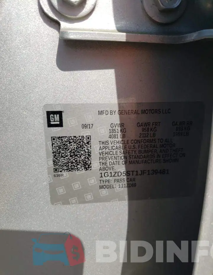 1G1ZD5ST1JF139481 Photo# 10