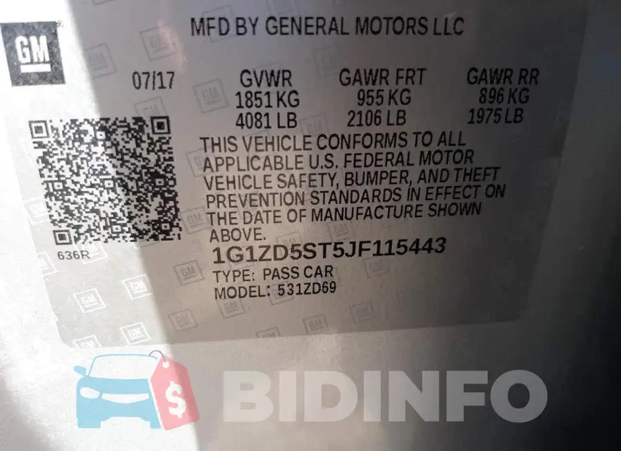 1G1ZD5ST5JF115443 Photo# 10