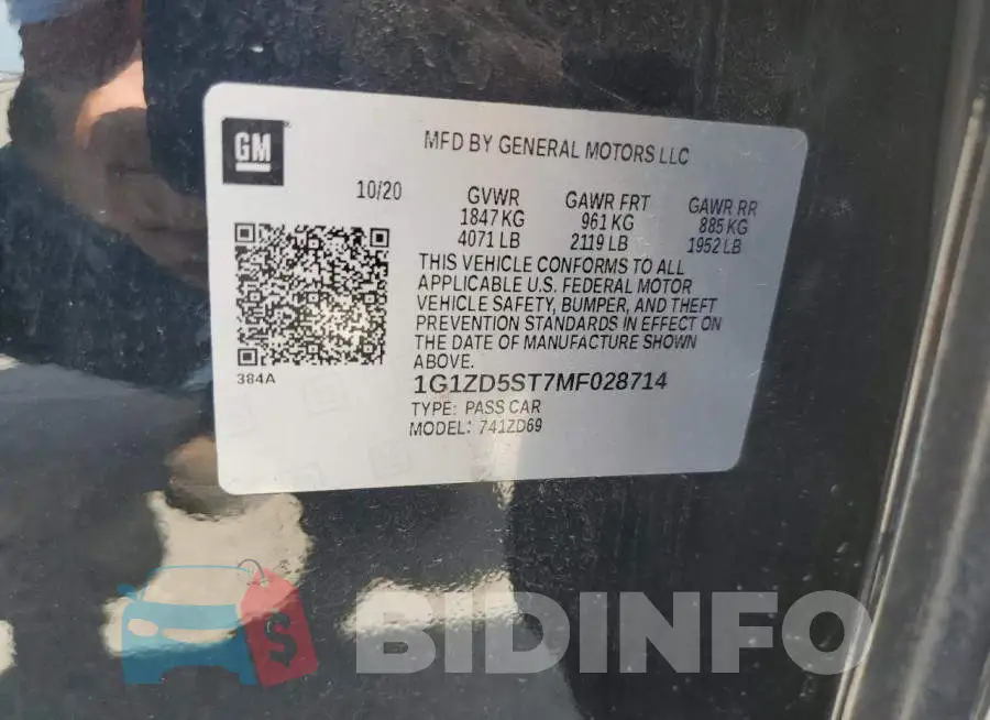 1G1ZD5ST7MF028714 Photo# 10