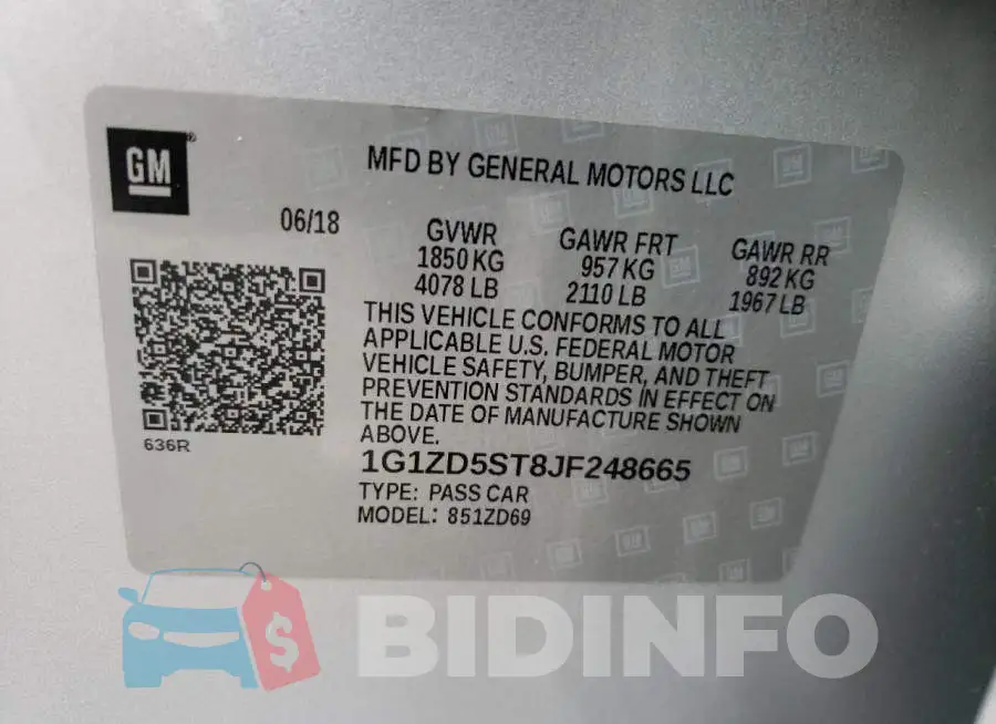 1G1ZD5ST8JF248665 Photo# 10