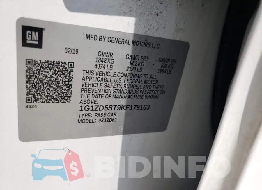 1G1ZD5ST9KF179163 Photo# 10