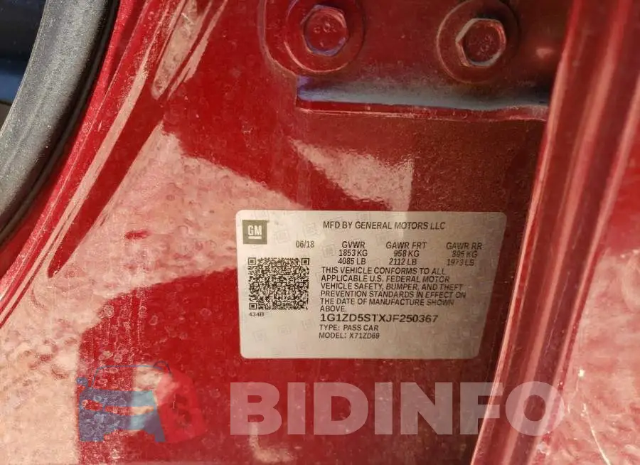 1G1ZD5STXJF250367 Photo# 10
