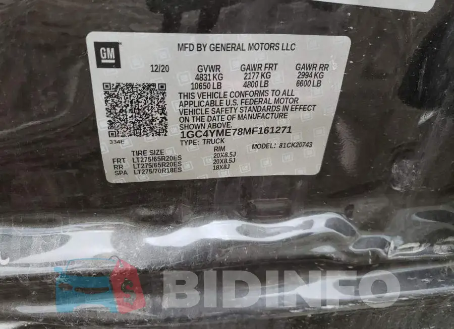 1GC4YME78MF161271 Photo# 10