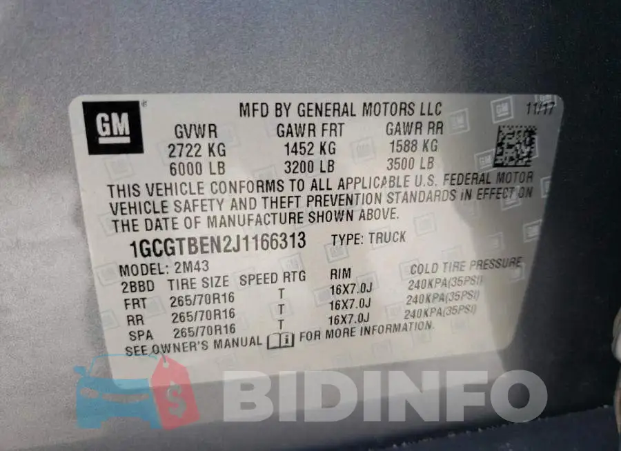 1GCGTBEN2J1166313 Photo# 10