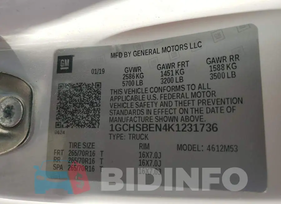 1GCHSBEN4K1231736 Photo# 10