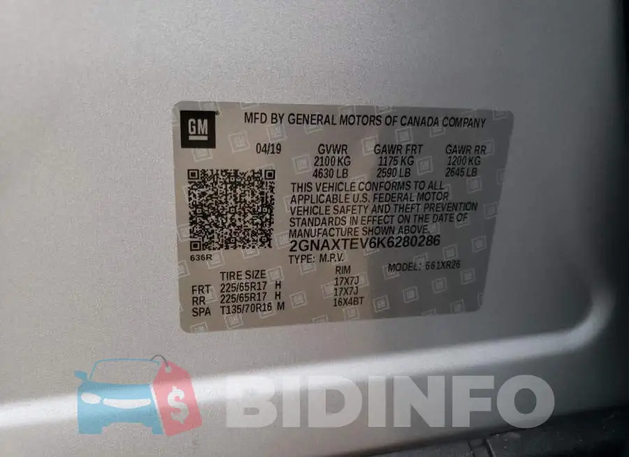 2GNAXTEV6K6280286 Photo# 10