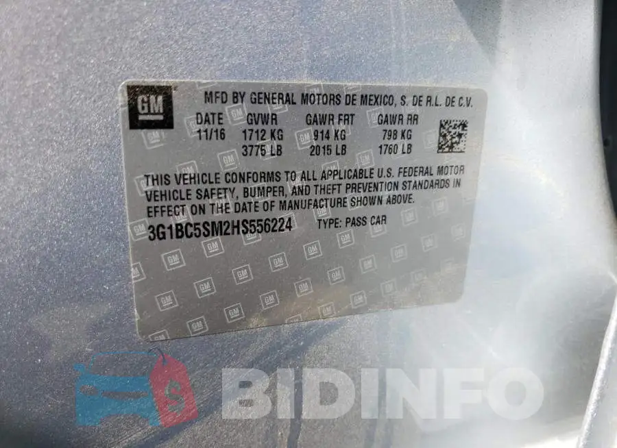 3G1BC5SM2HS556224 Photo# 10