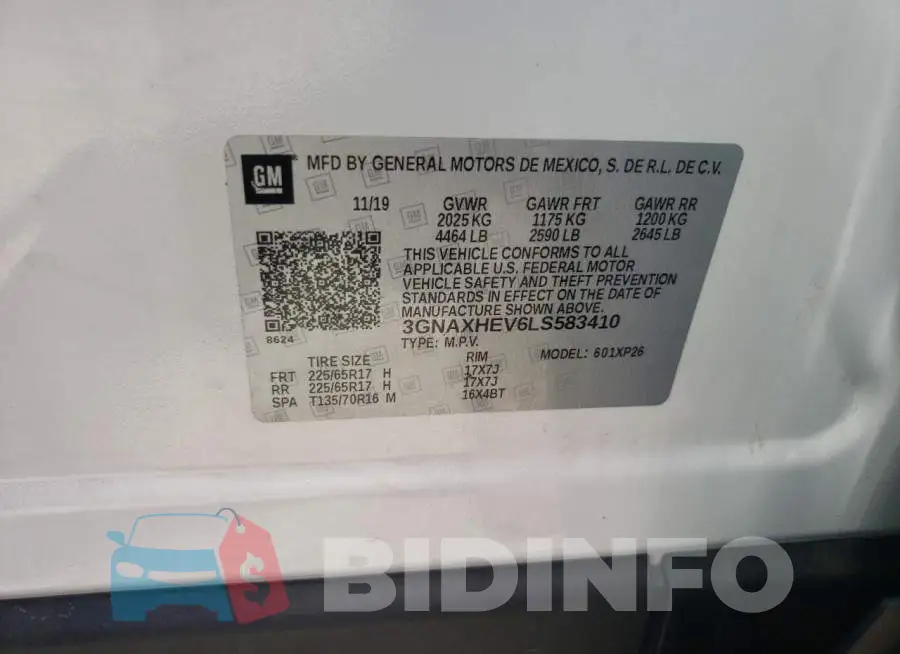 3GNAXHEV6LS583410 Photo# 10