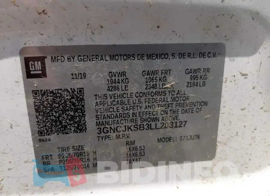 3GNCJKSB3LL203127 Photo# 10