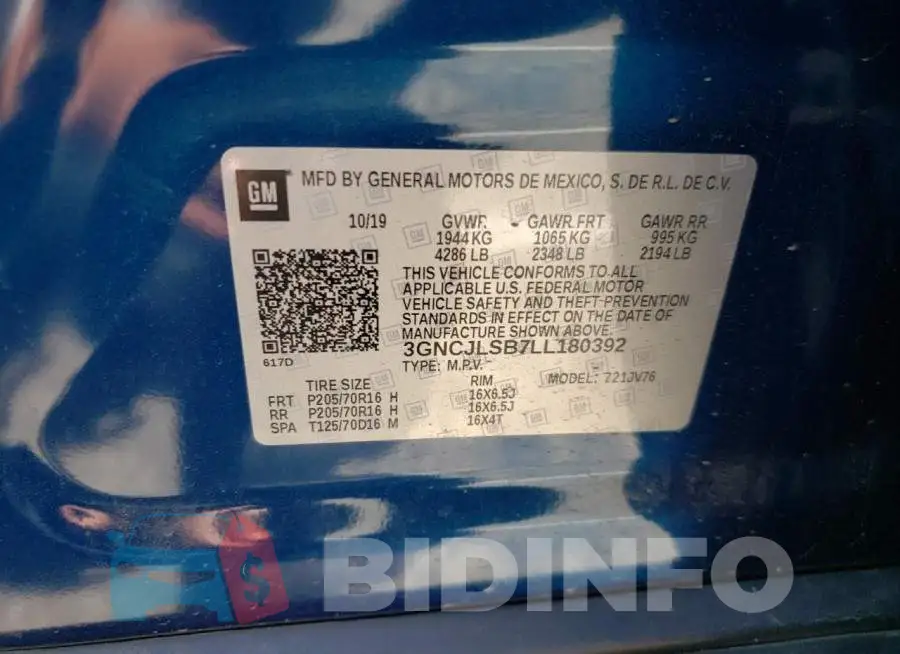 3GNCJLSB7LL180392 Photo# 10