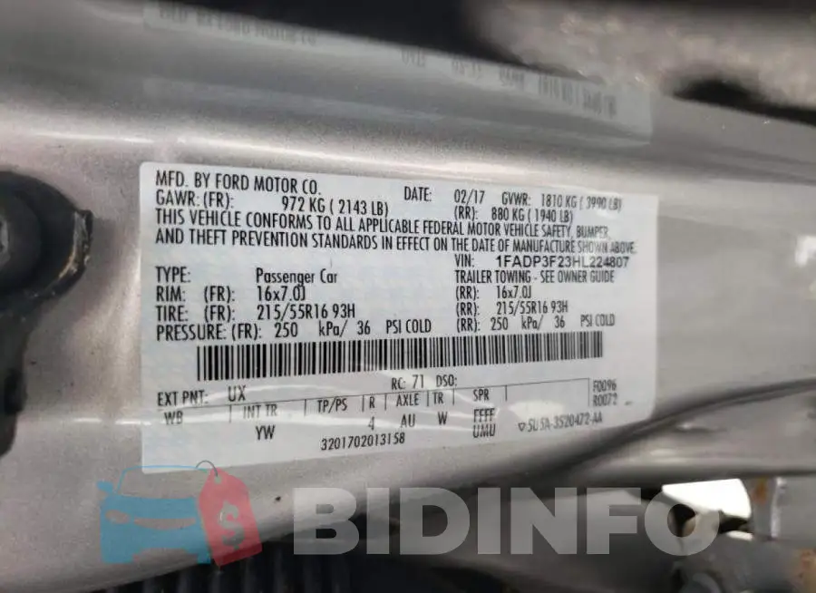 1FADP3F23HL224807 Photo# 10