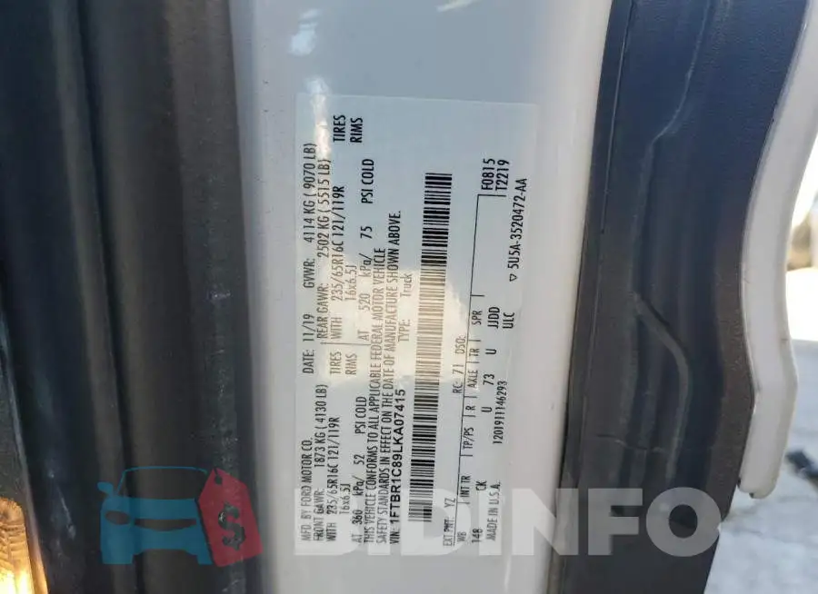 1FTBR1C89LKA07415 Photo# 10