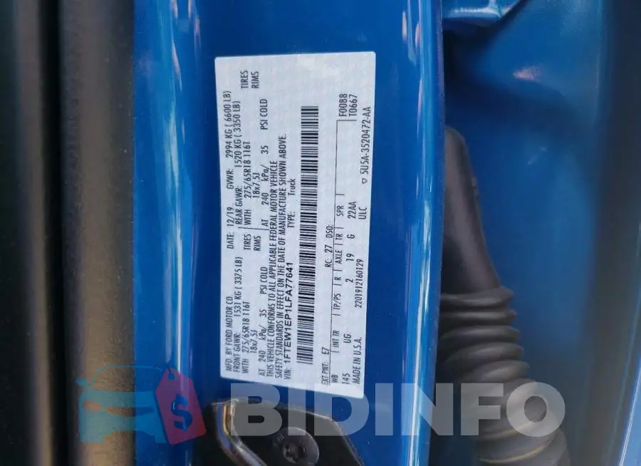 1FTEW1EP1LFA77641 Photo# 10