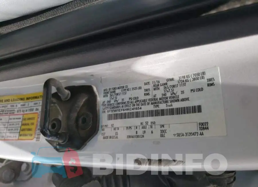 1FTFW1EF6HKC41654 Photo# 10