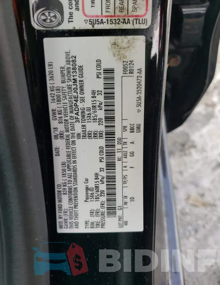 3FADP4EJ0JM138082 Photo# 10