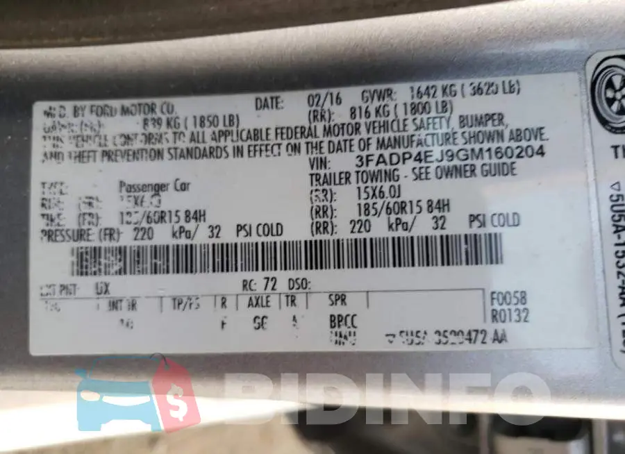 3FADP4EJ9GM160204 Photo# 10