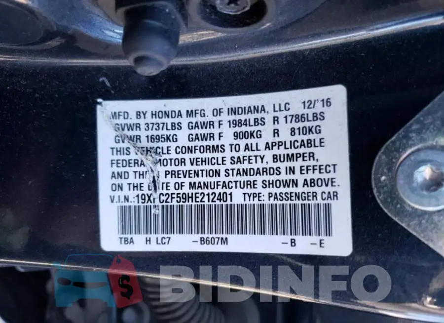 19XFC2F59HE212401 Photo# 10