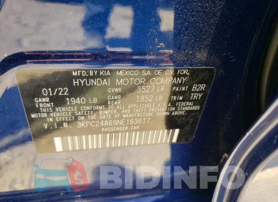 3KPC24A69NE163617 Photo# 10