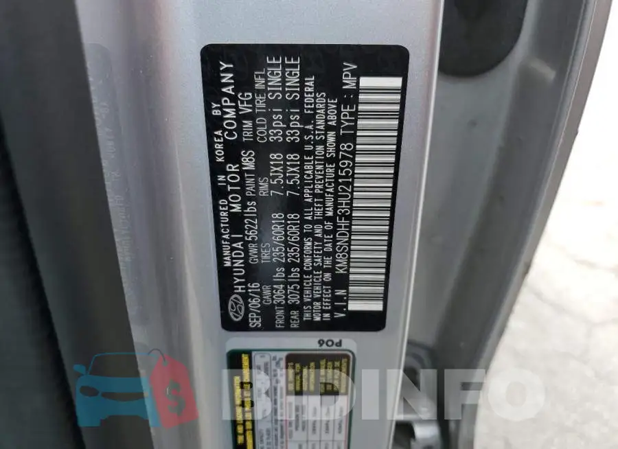 KM8SNDHF3HU215978 Photo# 10