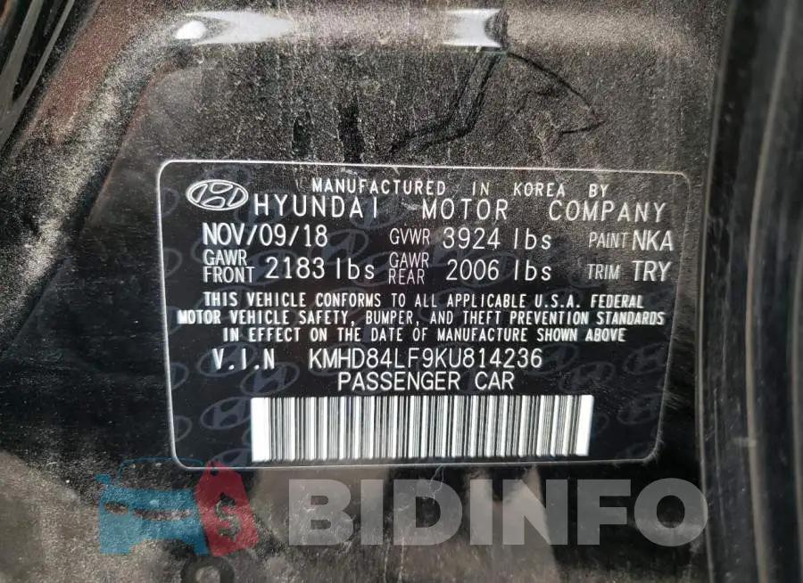 KMHD84LF9KU814236 Photo# 10