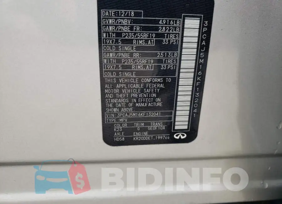 3PCAJ5M16KF132041 Photo# 10