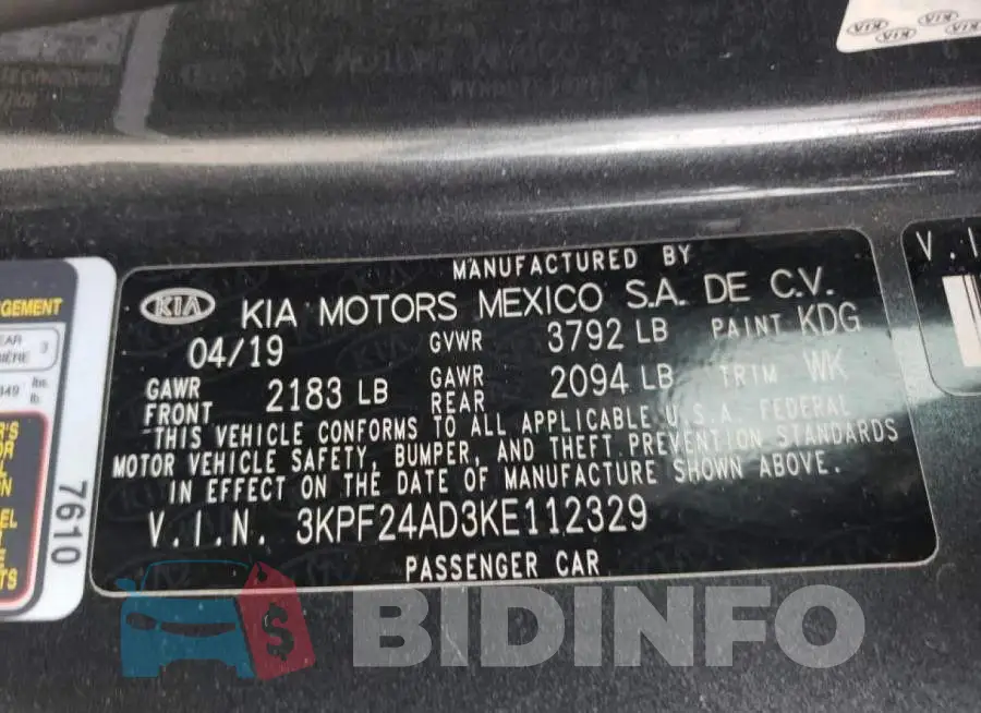 3KPF24AD3KE112329 Photo# 10