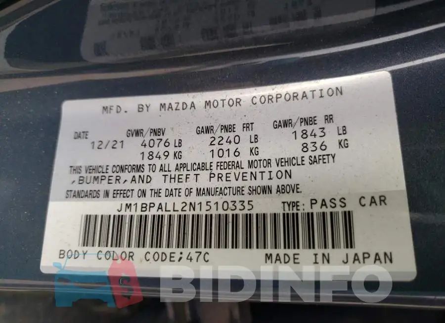 JM1BPALL2N1510335 Photo# 10