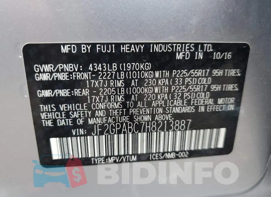 JF2GPABC7H8213887 Photo# 10