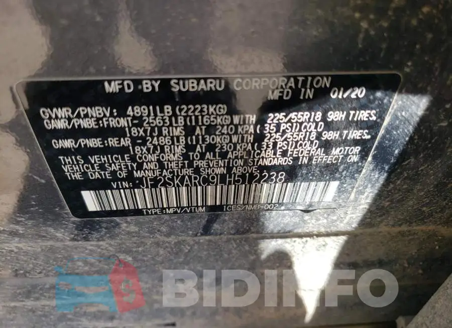 JF2SKARC9LH512238 Photo# 10