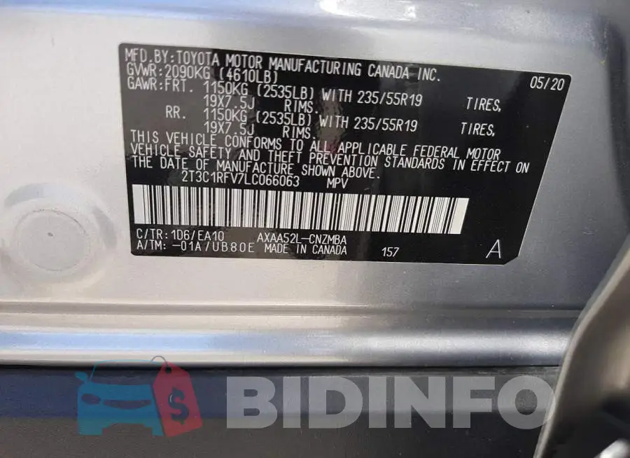 2T3C1RFV7LC066063 Photo# 10