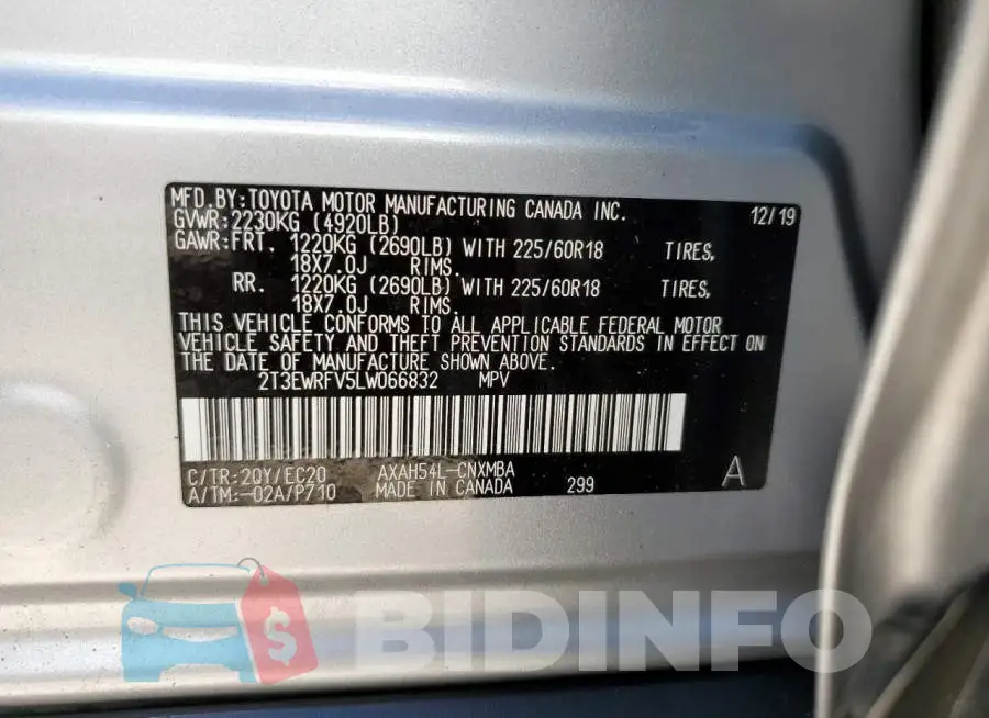 2T3EWRFV5LW066832 Photo# 10