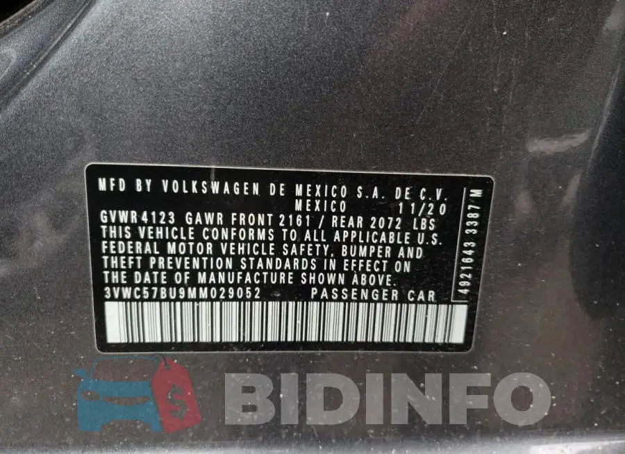 3VWC57BU9MM029052 Photo# 10